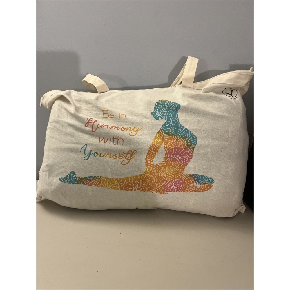 GAYO Yoga Bolster for Restorative Yoga- Made with 100% Cotton, Yoga Pillow Teal